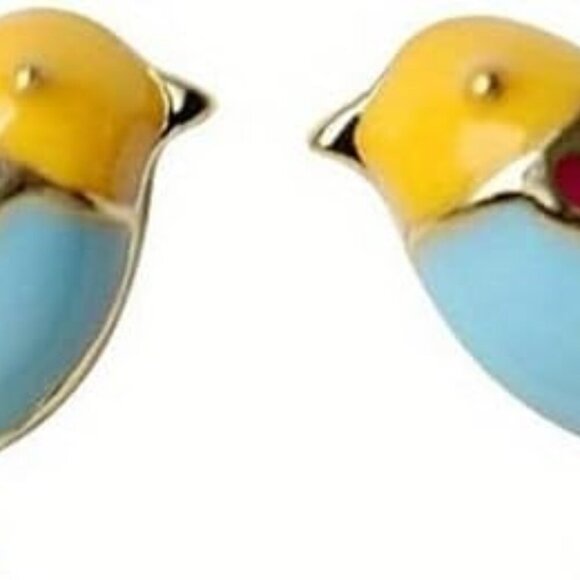 Jewelry - Cute Bird Stud Earrings for Women Girls 925 Sterling Silver 14k Gold Plated Tiny